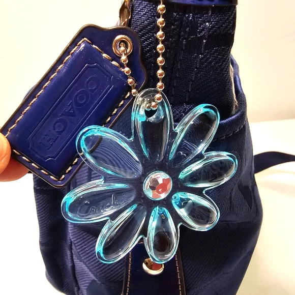 Authentic Navy Blue Coach Crossbody Bag - Picture 8 of 11